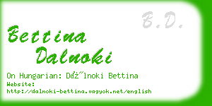 bettina dalnoki business card